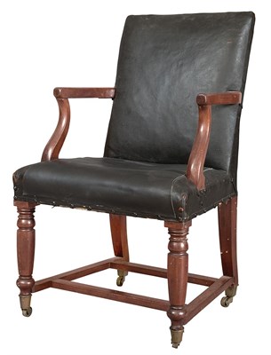 Lot 344 - Rare Classical Mahogany Upholstered Armchair...