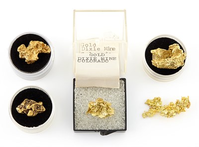 Lot 1050 - Group of Five Gold Nuggets Fascinating group...