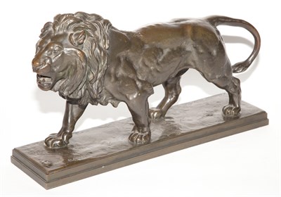 Lot 6 - Antoine-Louis Barye French, 1796-1875 Lion Qui...