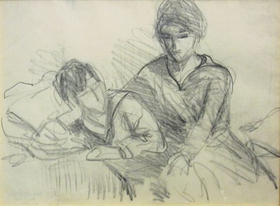 Lot 40 - Robert Henri American, 1865-1929 Study of Two...