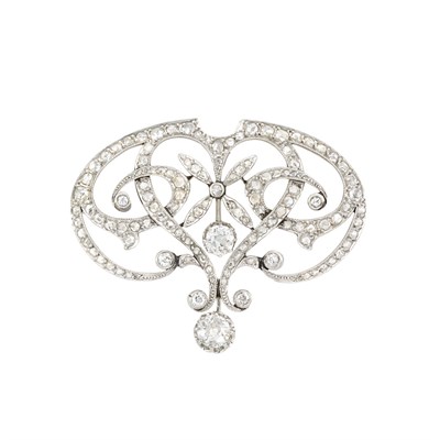 Lot 80 - Platinum and Diamond Brooch