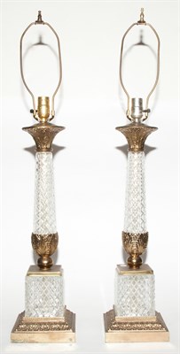 Lot 567 - Pair of Empire Style Gilt Metal Mounted Cut...