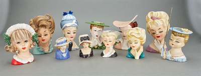 Lot 265 - Group of Porcelain Bust Form Vases...