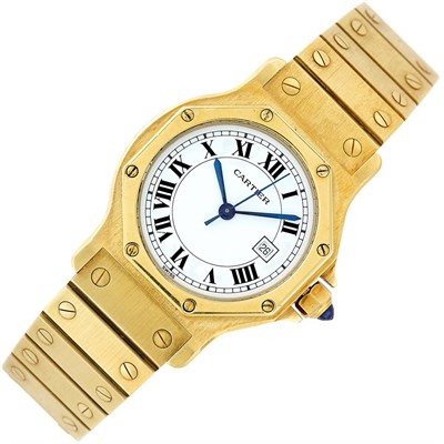 Lot 177 - Gold 'Santos' Wristwatch, Cartier