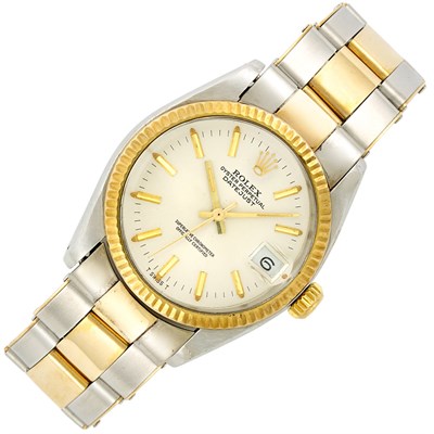 Lot 354 - Stainless Steel and Gold Wristwatch, Rolex, Ref. 6800