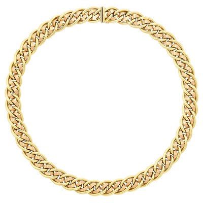 Lot 385 - Two-Color Gold Link Necklace, Fred