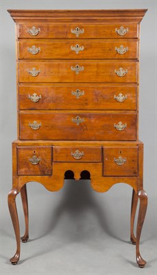 Lot 185 - Queen Anne Maple High Chest New England The...
