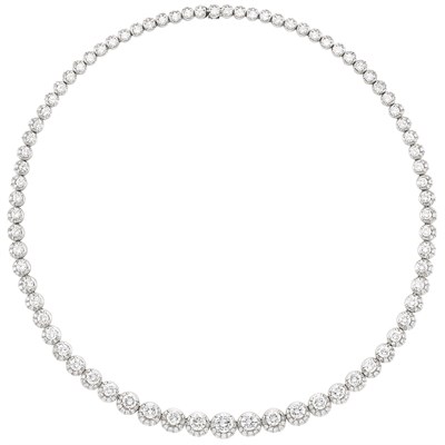 Lot 306 - Platinum and Diamond Necklace