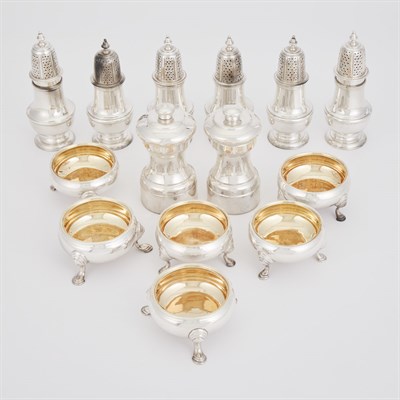 Lot 391 - Set of Four English Georgian Style Sterling...