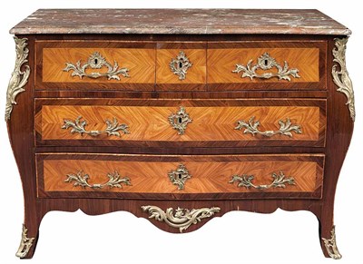 Lot 446 - Louis XV Gilt-Metal Mounted Tulipwood and...