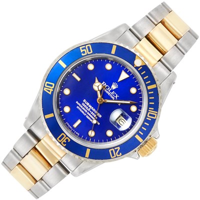 Lot 126 - Gentleman's Stainless Steel and Gold 'Submariner' Wristwatch, Rolex, Ref. 16803