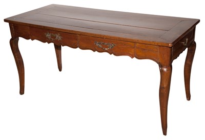 Lot 362 - Provincial Louis XV Style Fruitwood Farm Table...