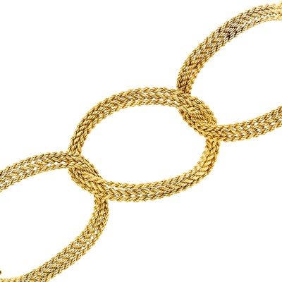 Lot 206 - Wide Gold Link Bracelet