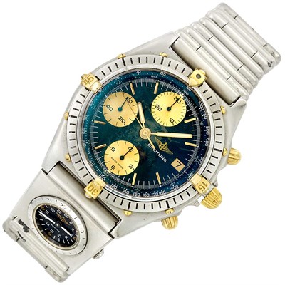 Lot 349 - Gentleman's Stainless Steel and Gold-Tone Chronomat Chronograph Wristwatch, Breitling, Ref. 81.950/B13047