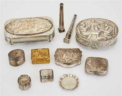 Lot 385 - Group of Ten Continental Silver and Other...