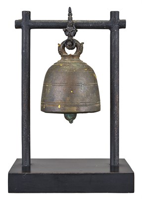 Lot 552 - Southeast Asian Bronze Bell Height 6 1/2 inches.