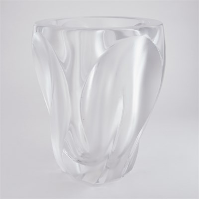 Lot 206 - Lalique Molded Glass Ingrid Vase Height 10 5/8...