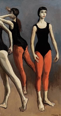Lot 108 - Moses Soyer American, 1899-1974 Dancers Signed...