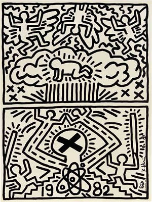 Lot 193 - Keith Haring UNTITLED (POSTER FOR NUCLEAR...