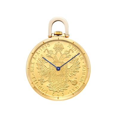 Lot 566 - Gentleman's Open Face Austrian Gold Coin Pocket Watch, Vacheron & Constantin