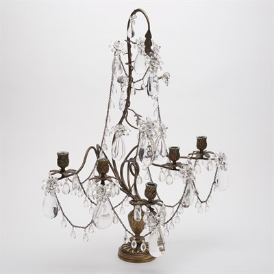Lot 193 - Pair of Louis XV Style Metal and Glass...