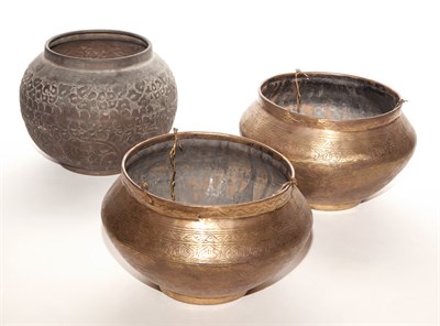 Lot 149 - Pair of Middle Eastern Metal Hanging Planters...