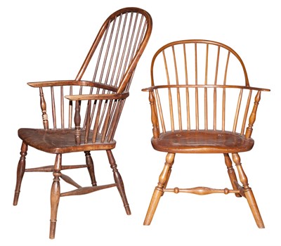 Lot 151 - Two Windsor Style Armchairs
