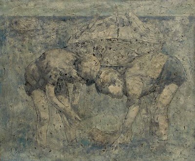 Lot 135 - Louay Kayyali Syrian, 1934-1978 Due Bambini...