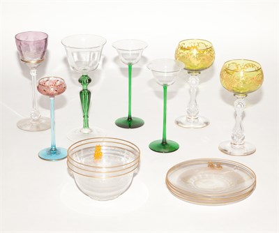 Lot 187 - Set of Gilt Decorated Glass Dessert Bowls and...