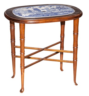 Lot 176 - English Blue and White Porcelain Mazarine on...