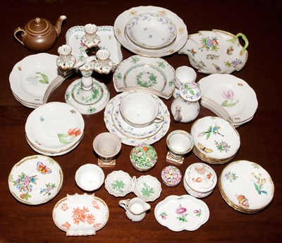 Lot 213 - Group of Continental Porcelain Table Articles...