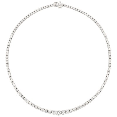 Lot 133 - Platinum and Diamond Necklace