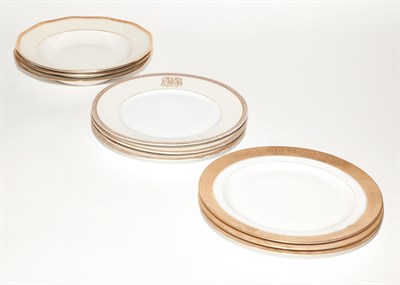 Lot 76 - Three Partial Sets of Gilt Rim Porcelain...