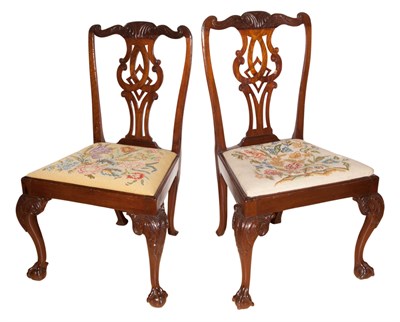 Lot 96 - Pair of George III Mahogany Side Chairs