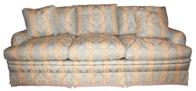 Lot 114 - Upholstered Three-Seat Sofa Length 6 feet 10...