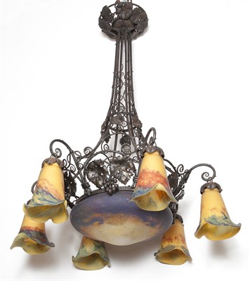 Lot 364 - Muller Frères Art Nouveau/Art Deco Iron and...