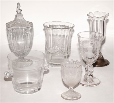 Lot 310 - Group of Five Glass Vases Height of largest 13...