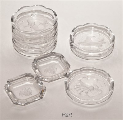Lot 316 - Group of Glass Ashtrays Approximately eighteen...