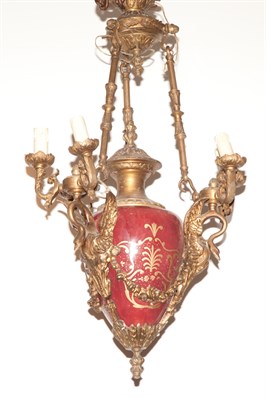 Lot 335 - Napoleon III Style Gilt Metal Six-Light...