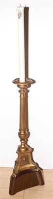 Lot 341 - Two Empire Style Gilt-Metal Floor Lamps Height...