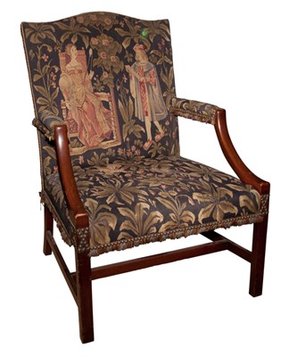 Lot 348 - George III Style Mahogany Needlepoint...