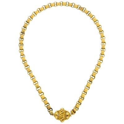 Lot 427 - Antique Gold Link Necklace