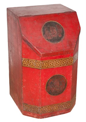 Lot 379 - Painted Wood Bin Height 30 inches, width 18...
