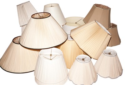 Lot 382 - Group of Lamp Shades Including five pairs and...