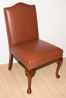 Lot 383 - Georgian Style Upholstered Mahogany Side Chair