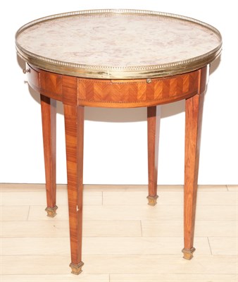 Lot 363A - Louis XVI Style Marble Top Kingwood Bouillotte...