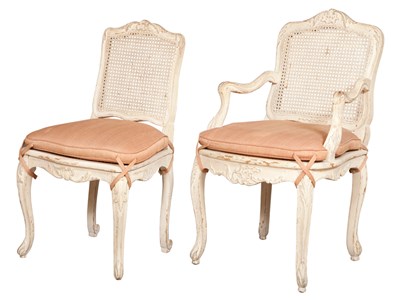 Lot 169 - Assembled Set of Twelve Louis XV Style White...