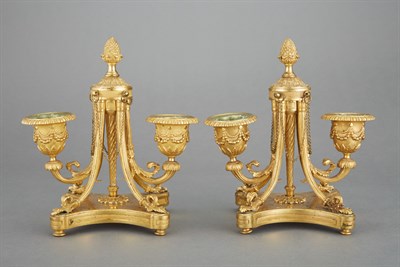 Lot 351 - Pair of Napoleon III Gilt-Bronze Two-Light...