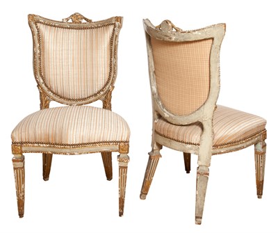 Lot 532 - Pair of Italian Neoclassical Upholstered...