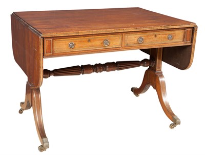 Lot 308 - George IV Brass Inlaid Rosewood Sofa Table...